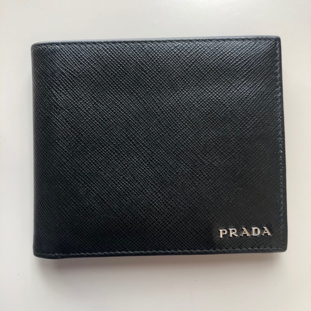 Prada men’s bi-fold wallet.